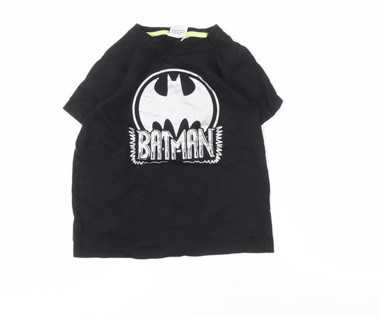 Batman Boys Black Graphic T-Shirt 7-8 Years
