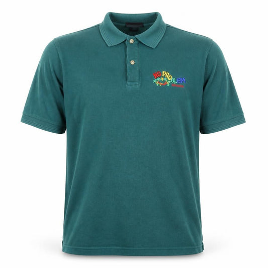 Palm Club Men's Green XL Graphic Print Polo Shirt