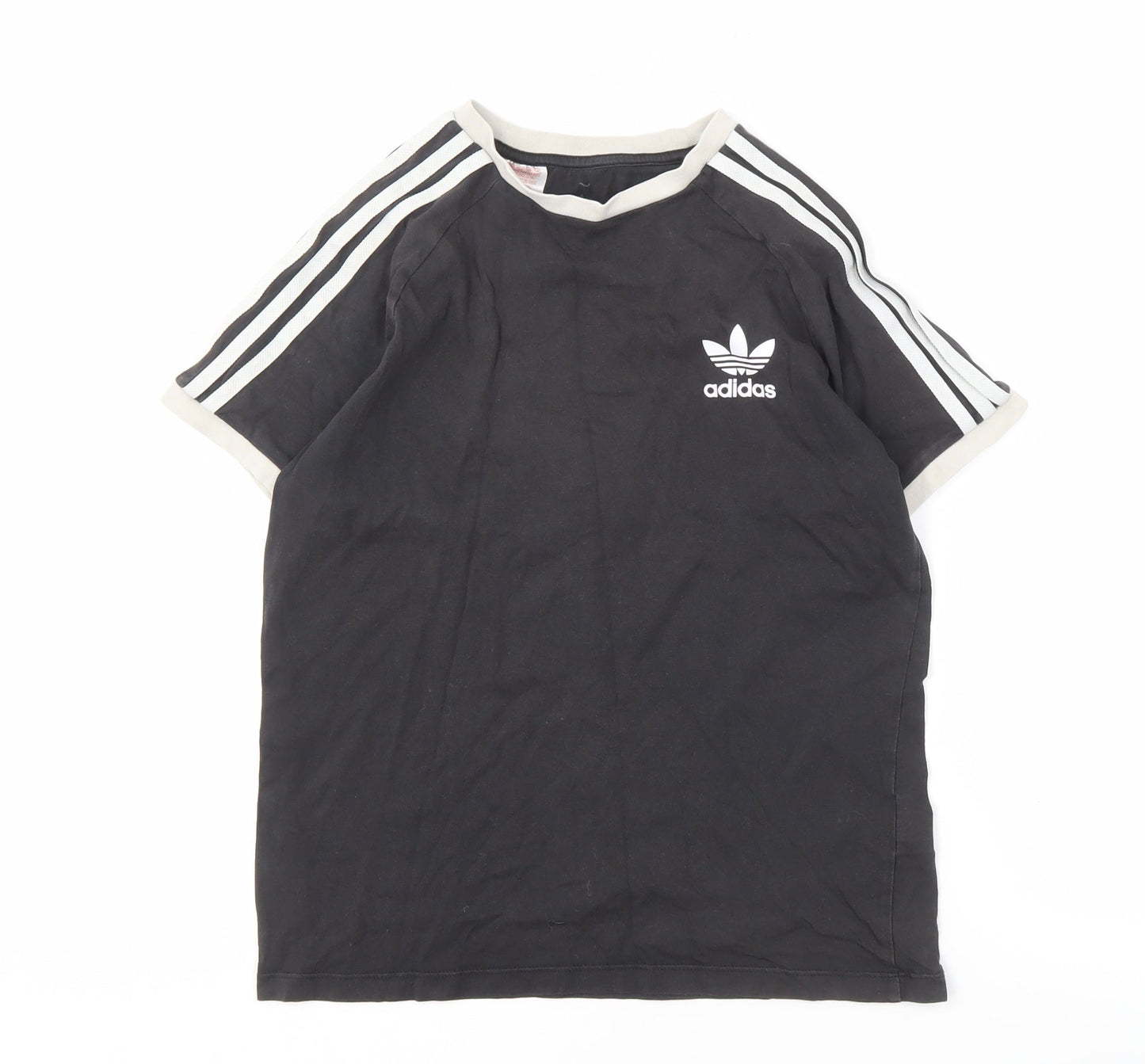 Adidas Boys Black T-Shirt, Size 12 Years, Sporty Style