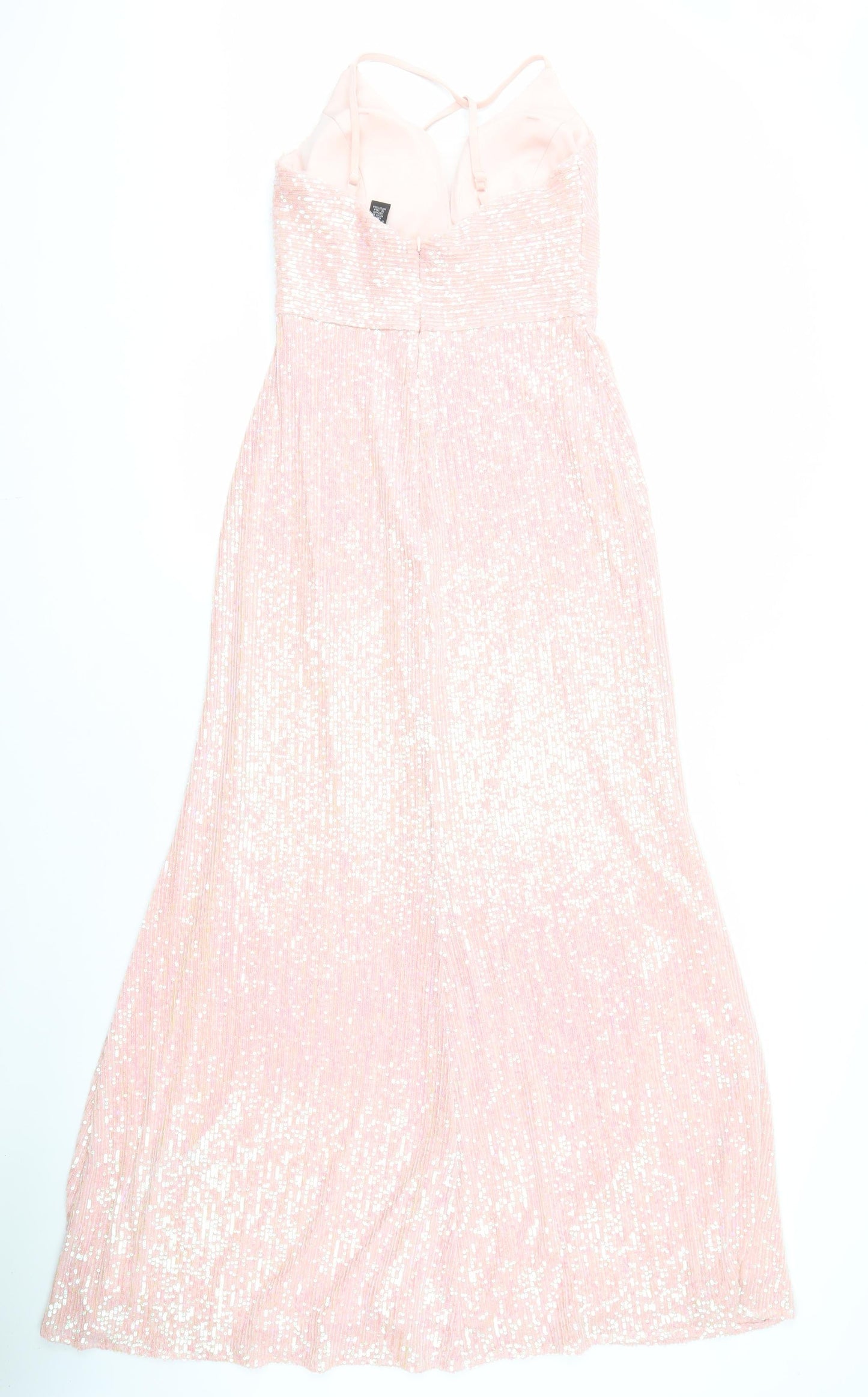 Morgan & Co. Pink Sequin Long Dress, S, Party