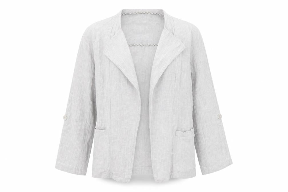 Womens UK Size 8 Regular White Stuff Grey Linen Blazer
