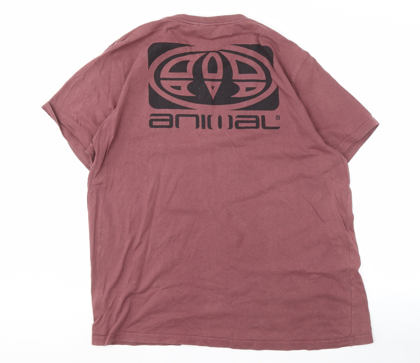 Animal Men's Red 2XL T-Shirt with Logo Accent