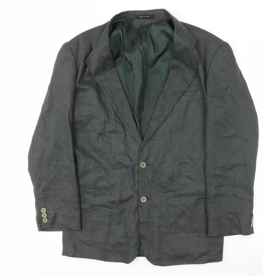 Emporio Armani Women's Green Linen Suit Jacket