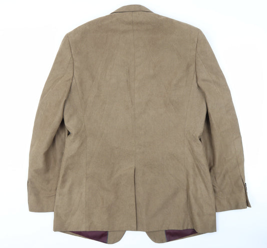 Jack Reid Men's Brown 40 Long Regular Fit Blazer