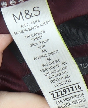 Marks and Spencer Black Men's Blazer M Regular