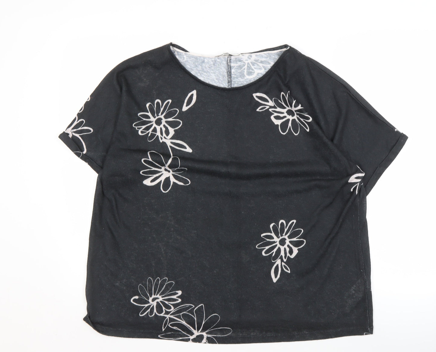 RJR. John Rocha Women's Black Floral Top Size 18