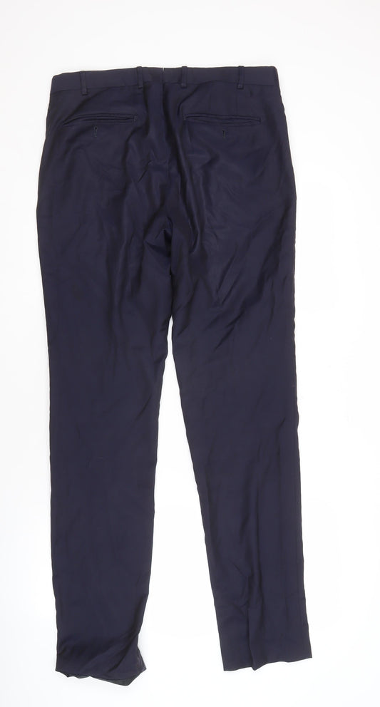 Massimo Dutti Men's Blue Trousers Size 32