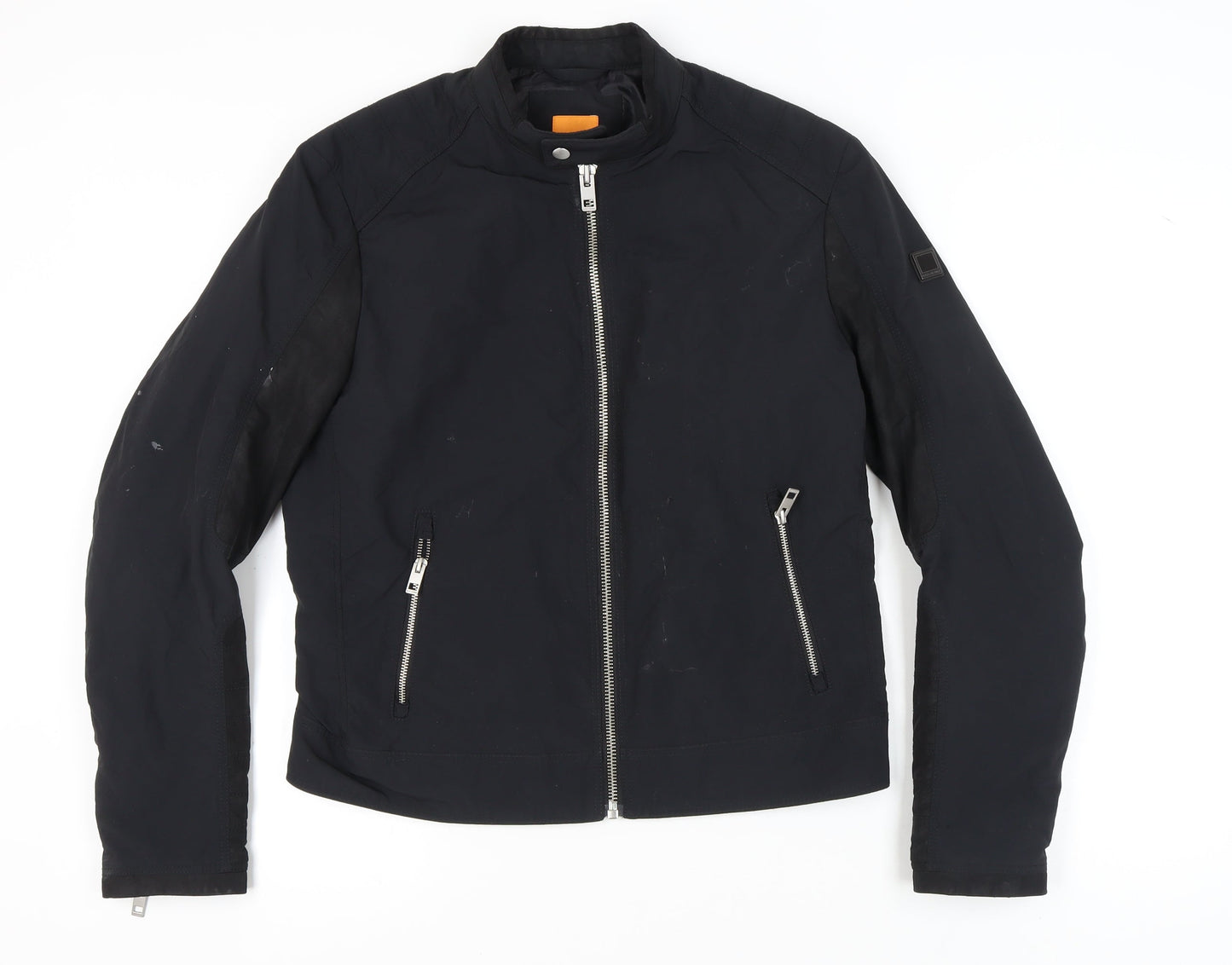 Hugo Boss Men's Black Biker Jacket Size 50