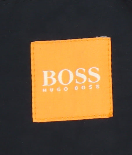 Hugo Boss Men's Black Biker Jacket Size 50