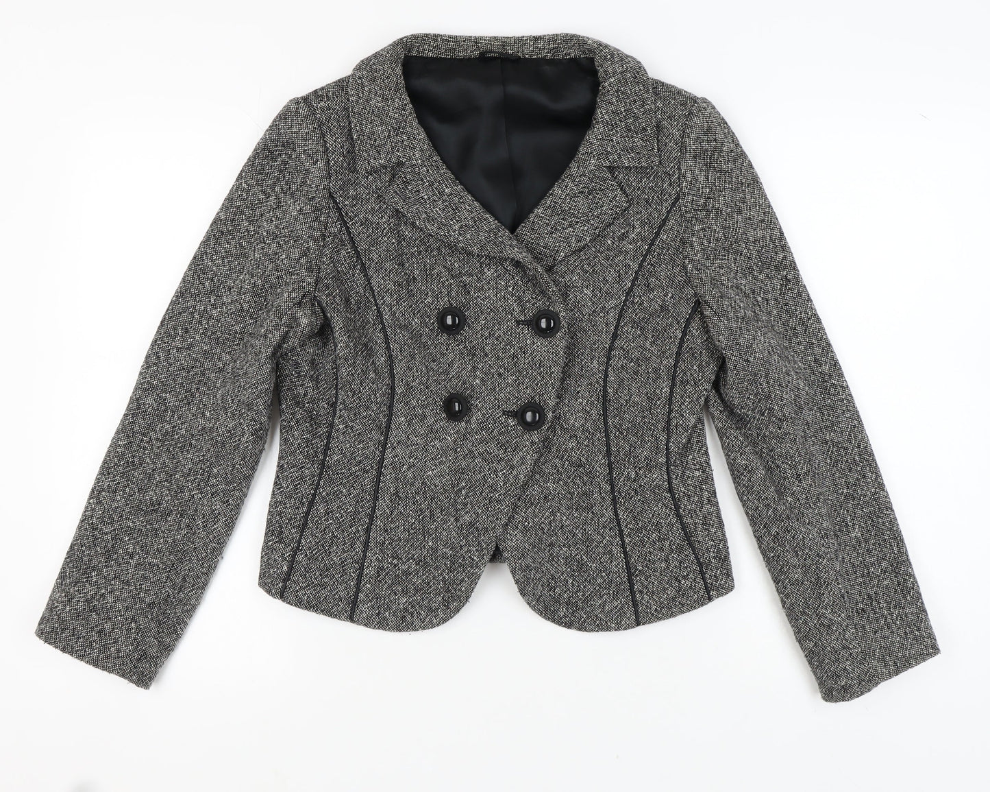 Hobbs Women's Grey Tweed Suit Jacket Size 12