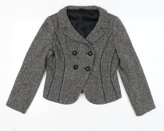 Hobbs Women's Grey Tweed Suit Jacket Size 12