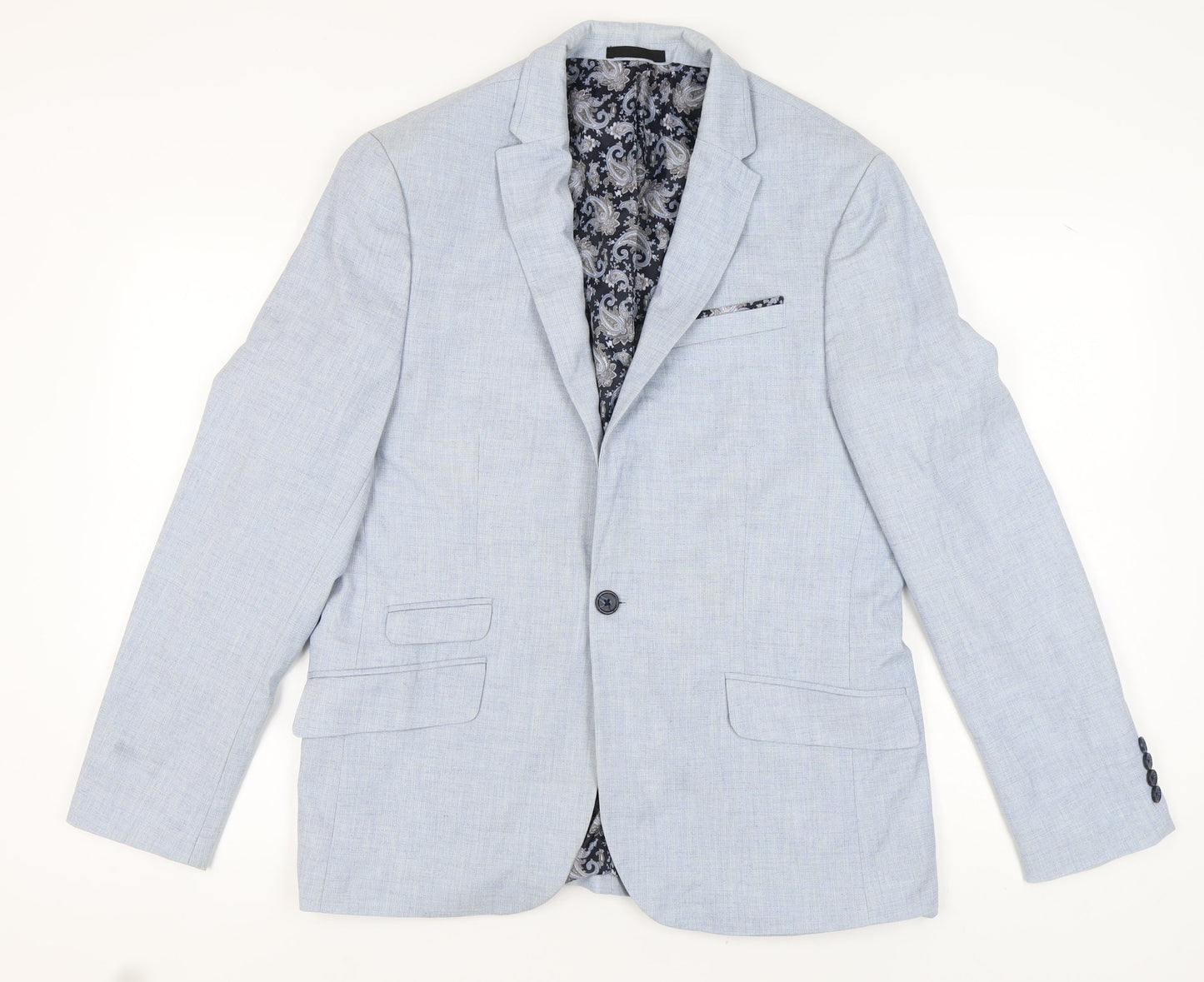 Villain Men's Blue Regular Fit Blazer 44R Jacket