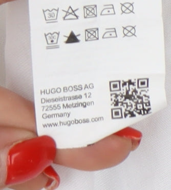 Hugo Boss Men's White Graphic Print T-Shirt, Size S