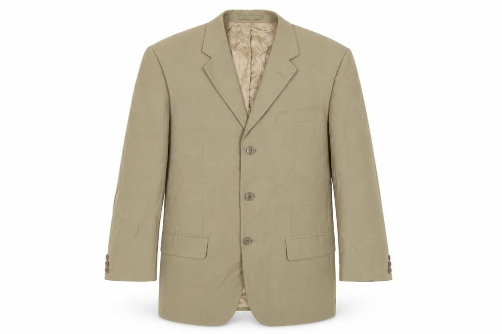 Mens 38 Chest Regular Austin Reed Beige Three-Button Blazer