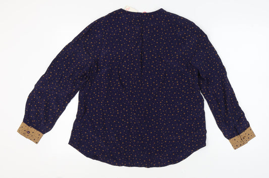 White Stuff Women's Blue Star Blouse UK 14