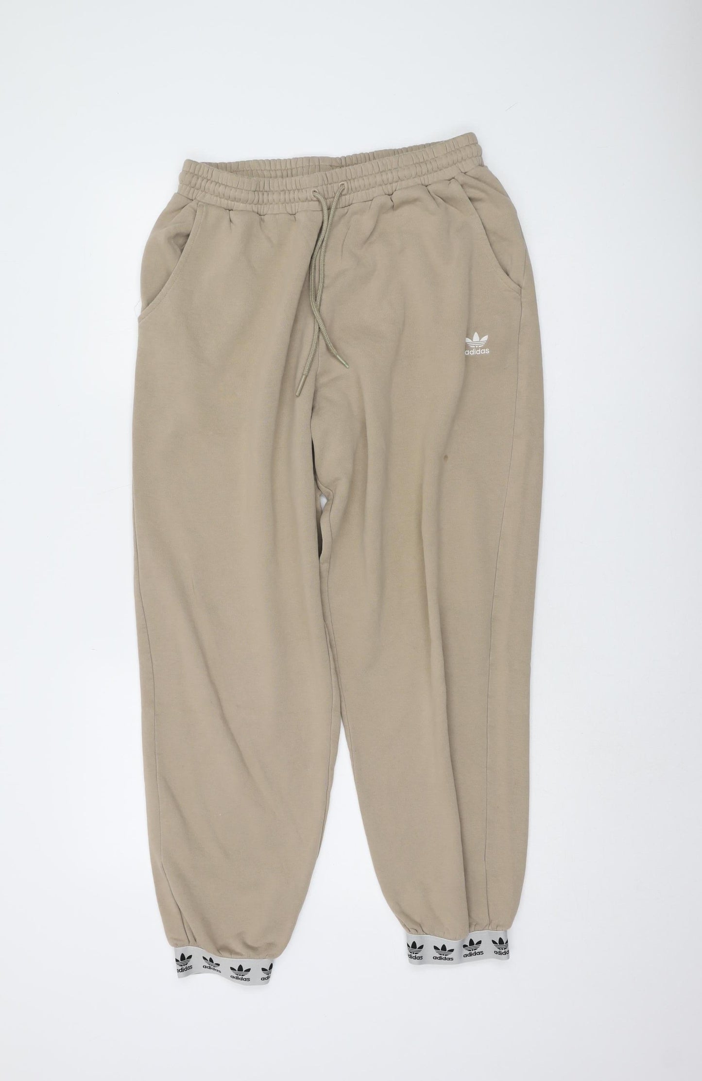 Adidas Women Beige Jogger Trousers Size 14