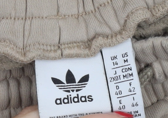 Adidas Women Beige Jogger Trousers Size 14