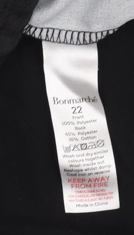 Bonmarché Women's Black Floral Blouse, Size 22