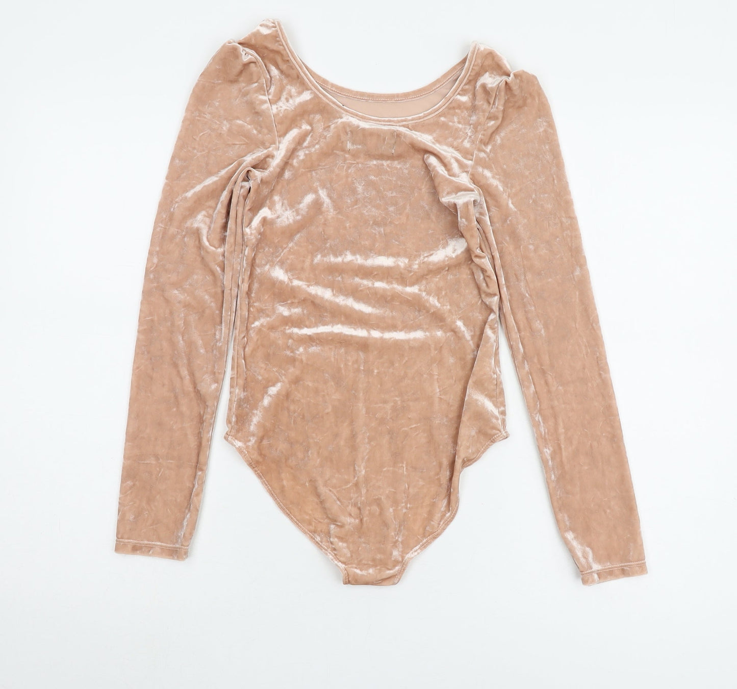 Firetrap Girls Beige Velvet Bodysuit, Size 13