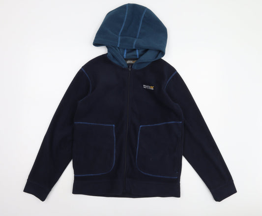 Regatta Boys Blue Hooded Jacket - Size 14