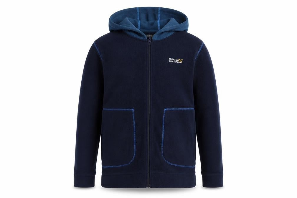 Front view of Regatta boys’ blue hooded jacket -, size 14