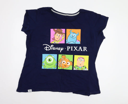 Disney Unisex Blue 2XL T-Shirt with Cartoon Theme