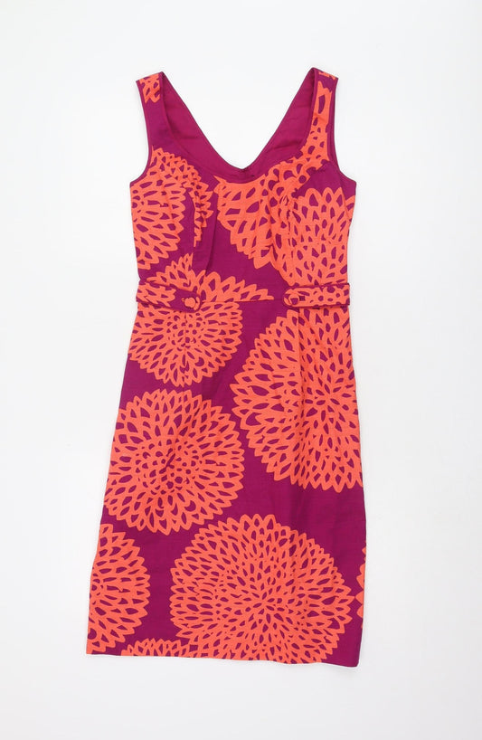 Boden Women's Multicoloured Floral Sheath Dress Size 12