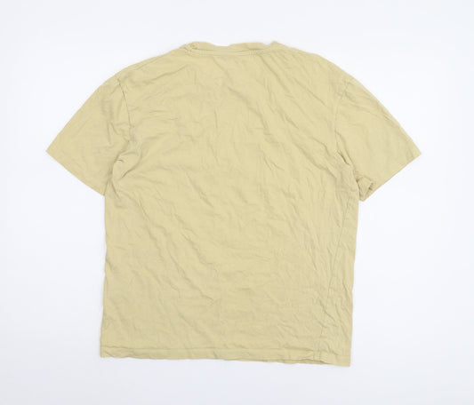 Jack & Jones Men's Beige Crew Neck T-Shirt Size M