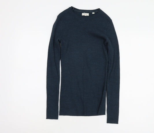 Fat Face Women's Blue Crew Neck Pullover Jumper Size 8
