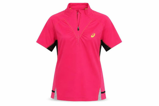 Front view of Asics Women’s Pink Short Sleeve Athletic Top, S