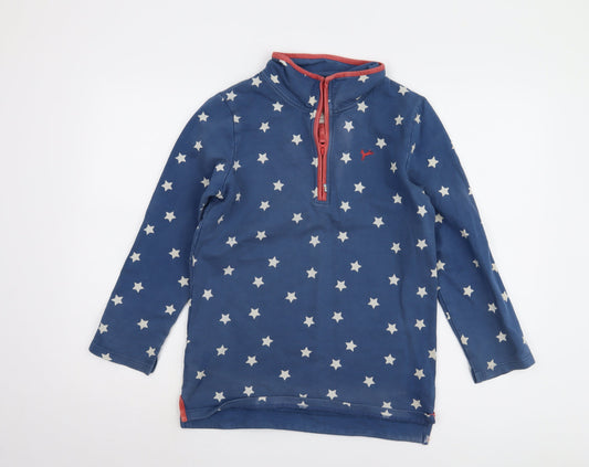 Joules Girls Blue Star 1/4 Zip Sweatshirt 11-12 Years