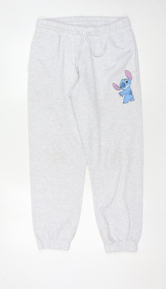 Disney Unisex Grey Jogger Trousers Cartoon Logo S