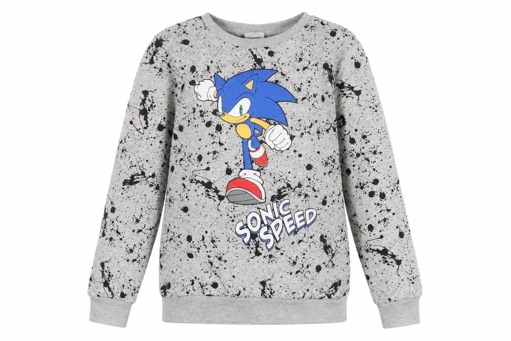 George Boys Grey Sonic Speed Pullover Sweatshirt 10-11 Years