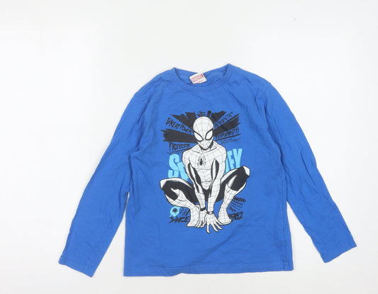Primark Boys Blue Spider-Man Graphic Long Sleeve T-Shirt