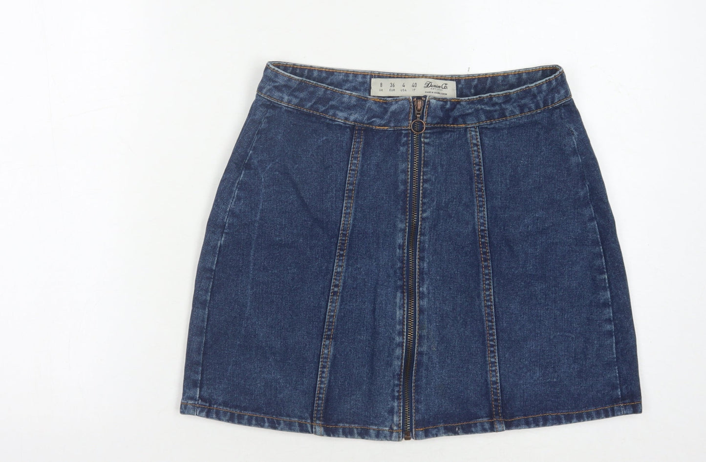 Denim Co Women's Blue Denim Short Skirt Size 8