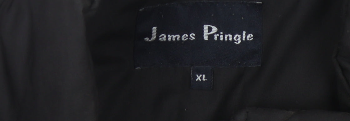 James Pringle Men's Black XL Zipped Waistcoat