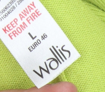 Wallis Women's Green Open front Cardigan L - Cosy & Stylish