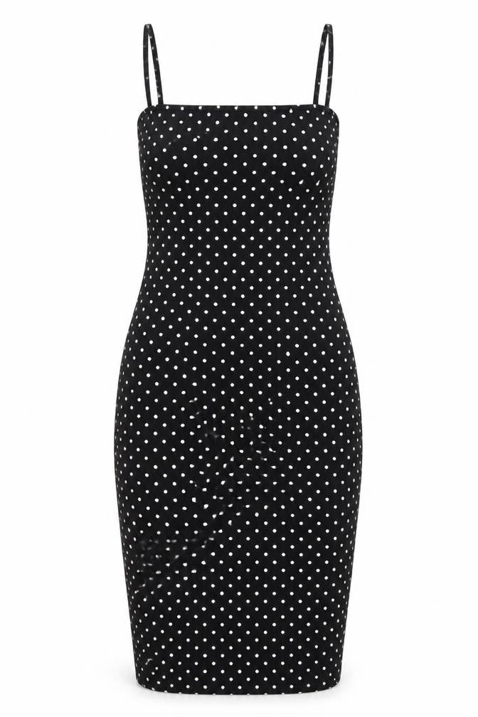 Boohoo Women's Black Polka Dot Dress Size 14
