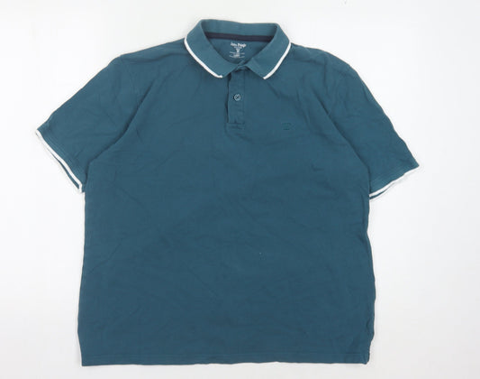 James Pringle Men's Blue Polo Shirt Large