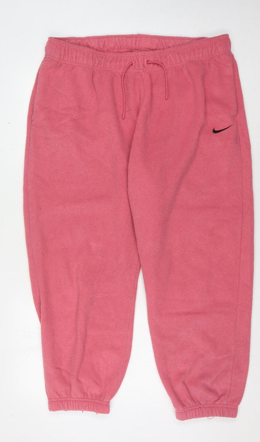 Nike Women's Pink Sweatpants, XL, Fleece Casual Wear