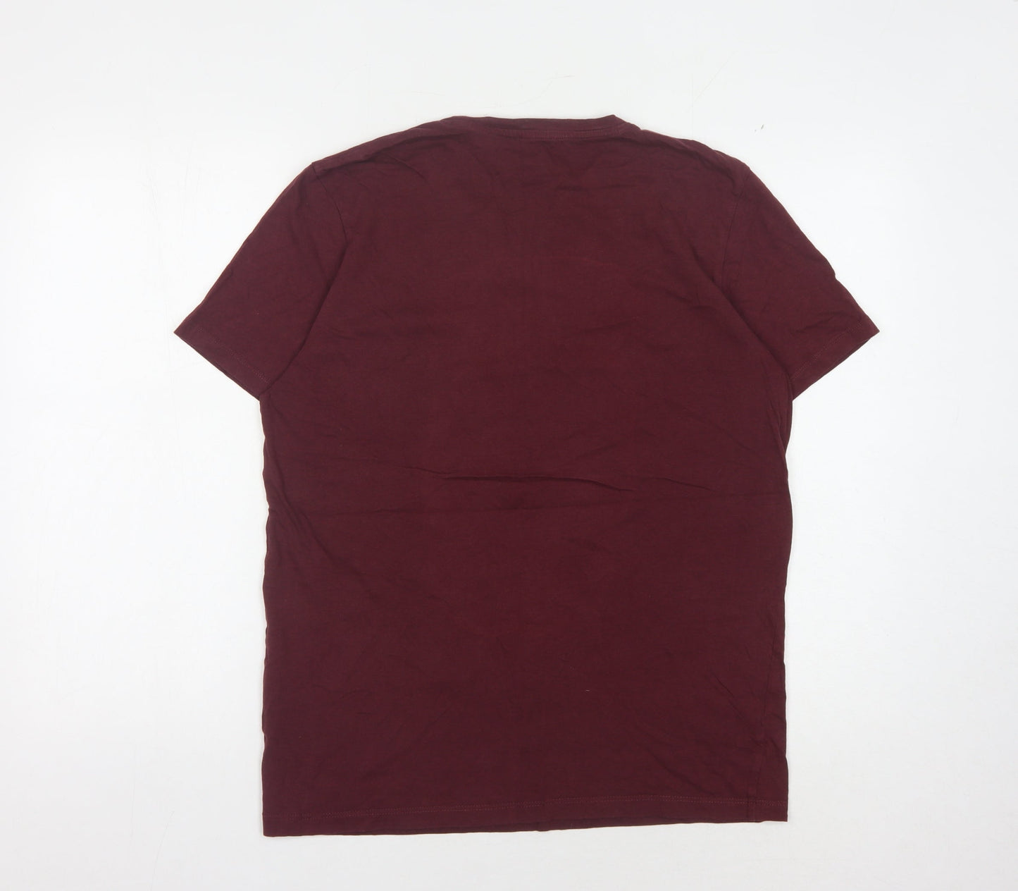 Jack & Jones Men's Red L T-Shirt Crew Neck
