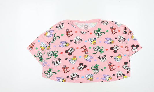Disney at Primark Pink Cartoon Women’s Cropped T-Shirt M