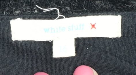 White Stuff Women's Black Regular Jumper, Size 16
