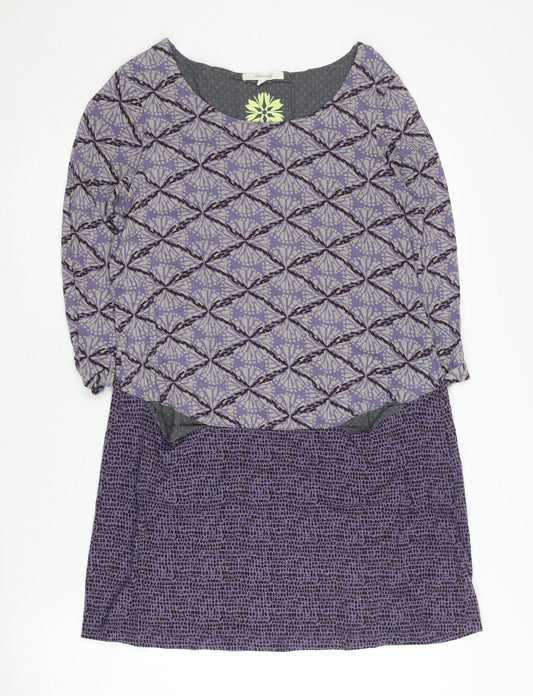 White Stuff Women's Purple Geometric Dress Size 10