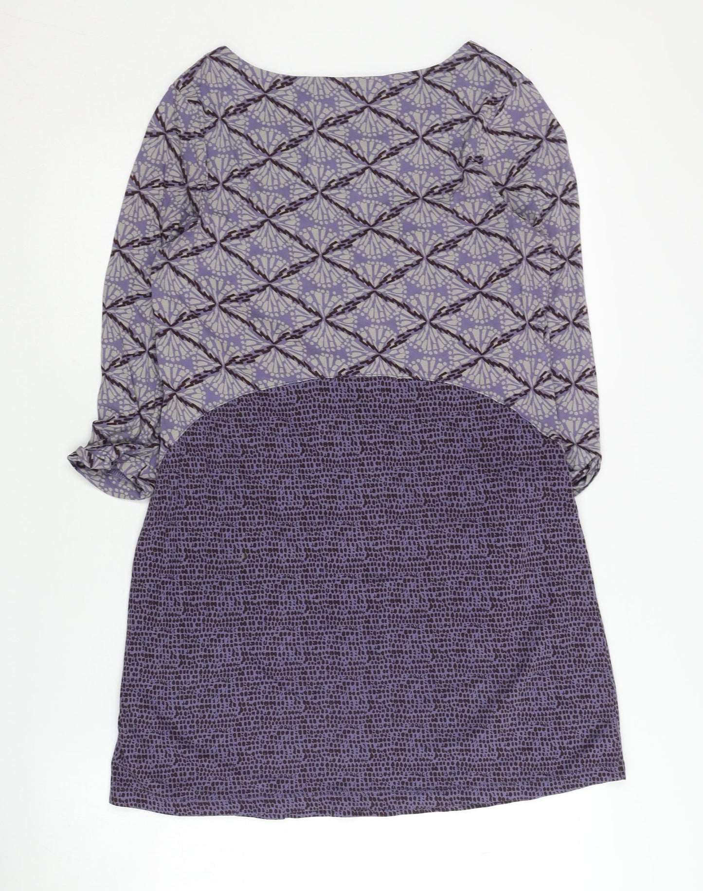 White Stuff Women's Purple Geometric Dress Size 10