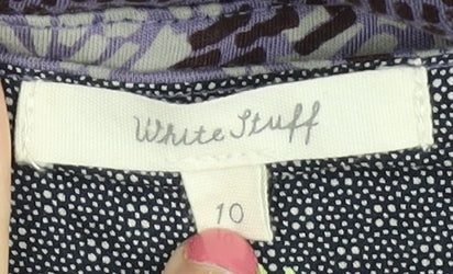 White Stuff Women's Purple Geometric Dress Size 10