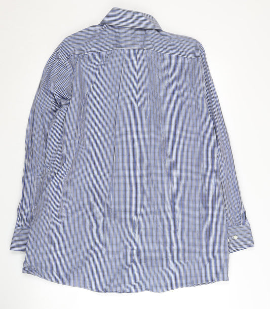 Michael Kors Men’s Slim-Fit Blue Check Shirt
