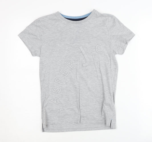 Jasper Conran Boys Grey T-Shirt Size 9-10 Short Sleeve Casual