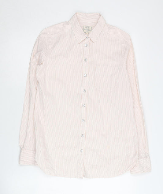Fat Face Women’s Beige Striped Button-Up Shirt UK 8
