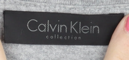 Calvin Klein Men's Grey Graphic Print T-Shirt L